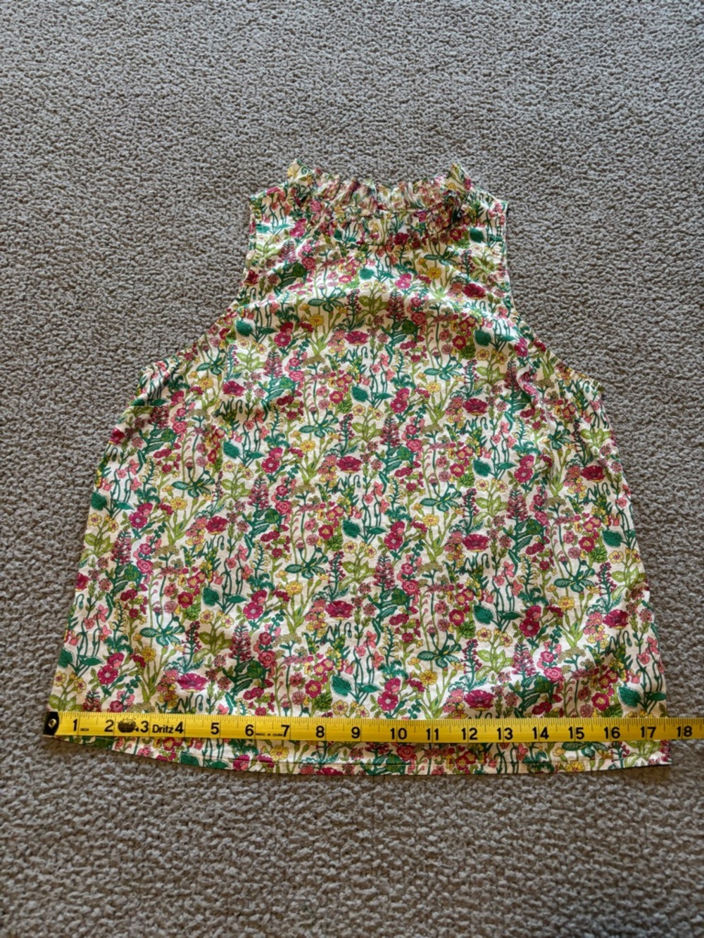 EUC - J Crew X Liberty Ruffled Neck Sleeveless Blouse (100% Cotton) - Picture 9 of 11